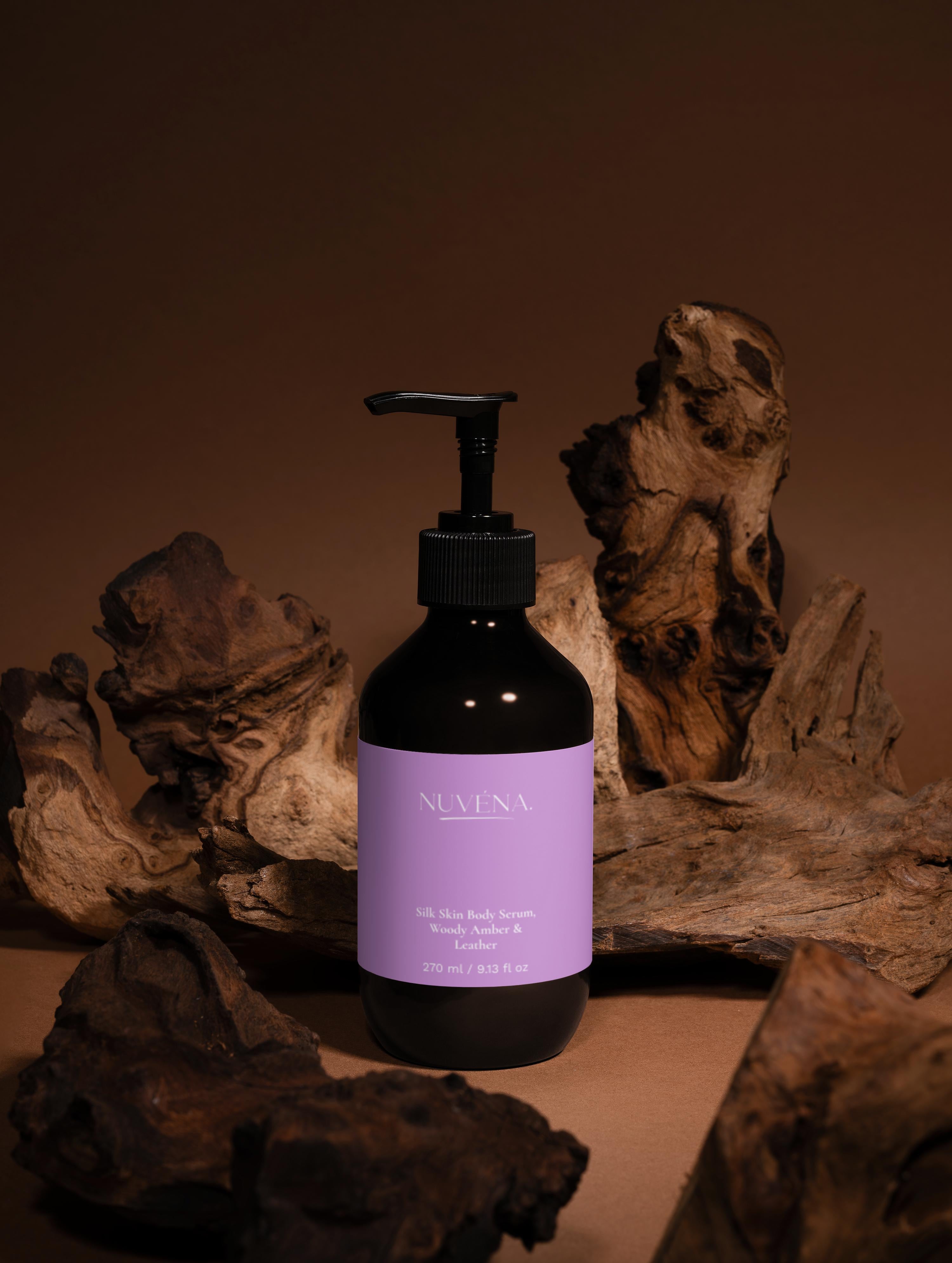 Silk Skin Body Serum - Woody Amber & Leather, Luxurious Hydration