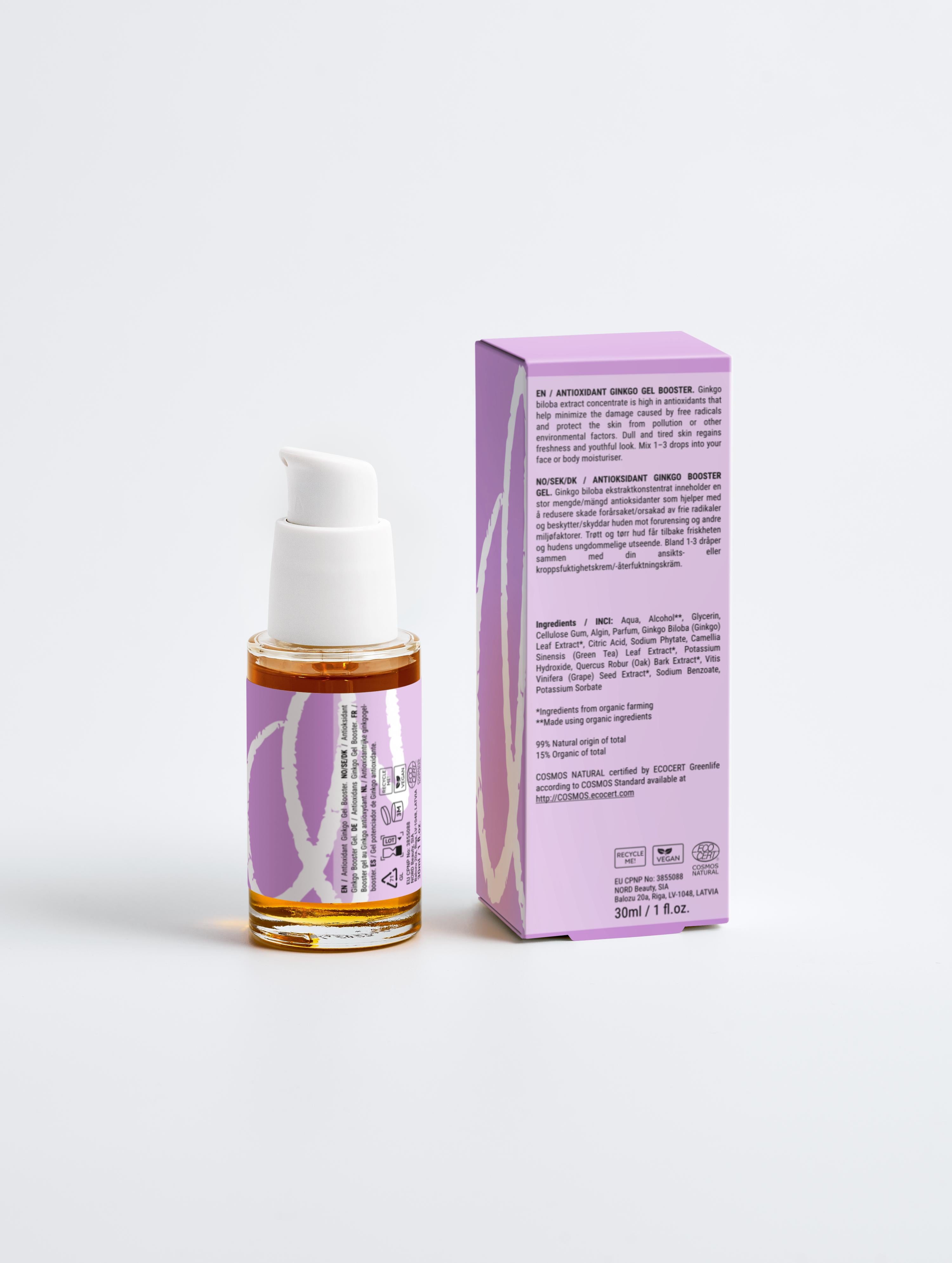 Antioxidant Ginkgo Gel Booster - Protective Serum for Radiant Skin